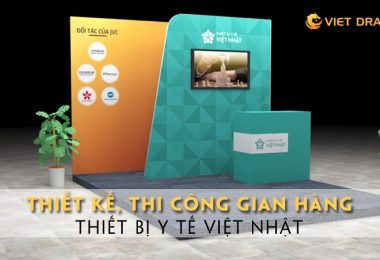 thi công gian hàng Thiết bị y tế Việt Nhật